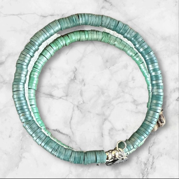 Handmade by embellished jewelry coiled Bracelet - Picture 3 of 6